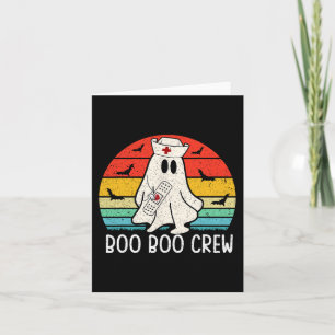 Cartão Equipe Retro Ghost Boo Boo Enfermeiras Mulheres En