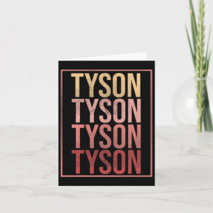 Cartão Equipe Tyson Família Nome Personalizado Groovy Vin