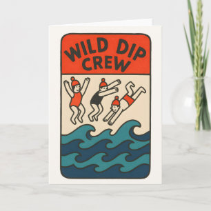 Cartão Equipe Wild Dip – Design para Amigos de Natação no