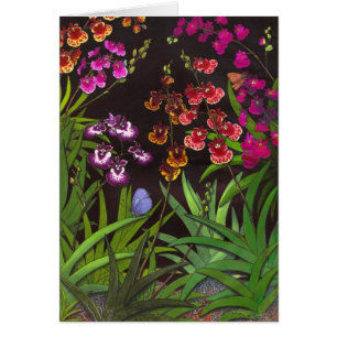Cartão equitante das orquídeas de Oncidium