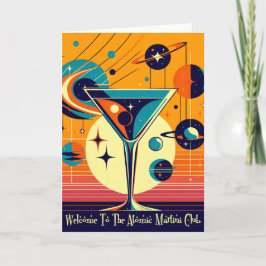 Cartão Era Espacial Bem-vindo ao Clube do Martini Atômico