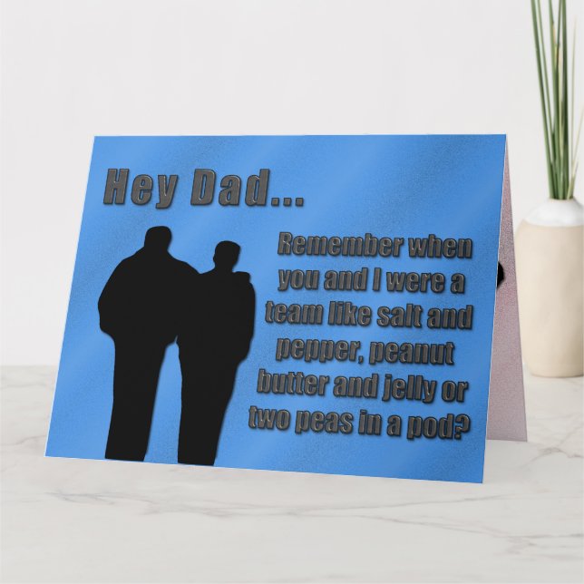 Cartão Éramos um Pai da equipe (Frente)