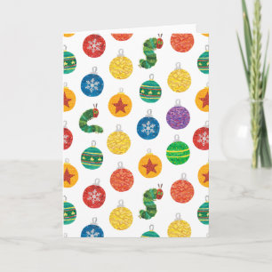 Cartão Eric Carle   Padrão de Natal de Lagarta