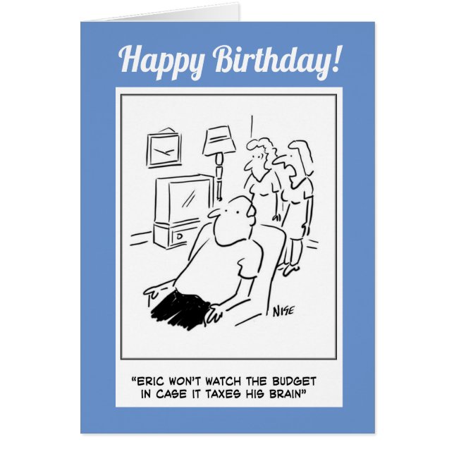 Cartão Eric não verá o orçamento na TV (Frente)