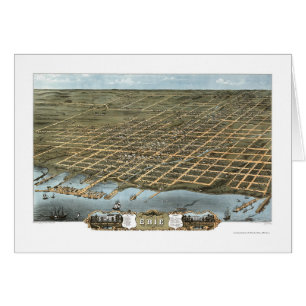 Cartão Erie, mapa panorâmico do PA - 1870