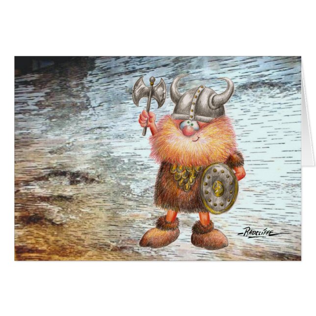 Cartão Erik Viking (nenhum verso para dentro) (Frente Horizontal)