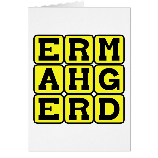 Cartão Ermahgerd, Meme de Internet (Frente)