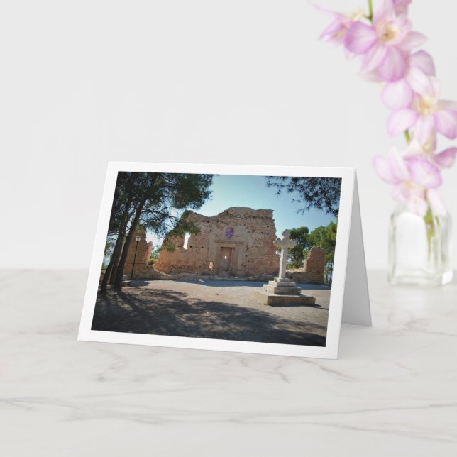 Cartão Ermida de Santa Bárbara Fachada, Lliria, Valência (Orquídea)