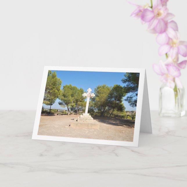 Cartão Ermita de Papais noeis Bárbara, Lliria, Valência,  (Orquídea)