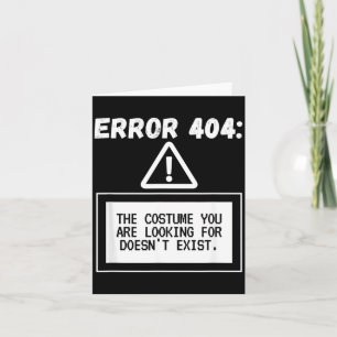 Cartão Erro 404 Fantasia Não Encontrada Funny Halloween