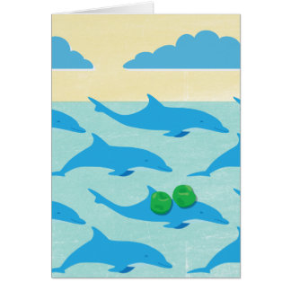 Cartão Ervilhas em um vagem