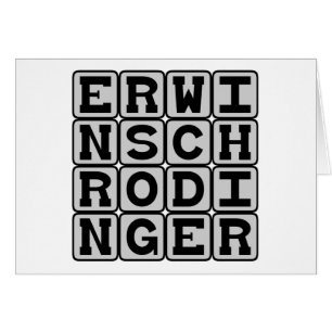 Cartão Erwin Schrodinger, Teórico Quântico