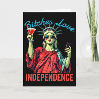 Cartão Es Amor Independência Divertido 4 de Julho Estátua