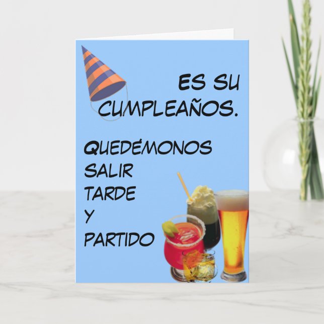 Cartão Es su cumpleaños. (Frente)