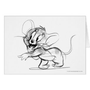 Cartão Esboço Bashful de Jerry