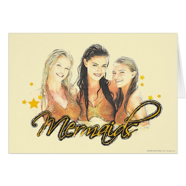 Cartão Esboço da sereia (Frente Horizontal)