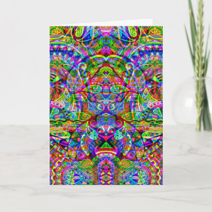 Cartão Esboço de arte fantástica - Abstrato Neon Shift 3