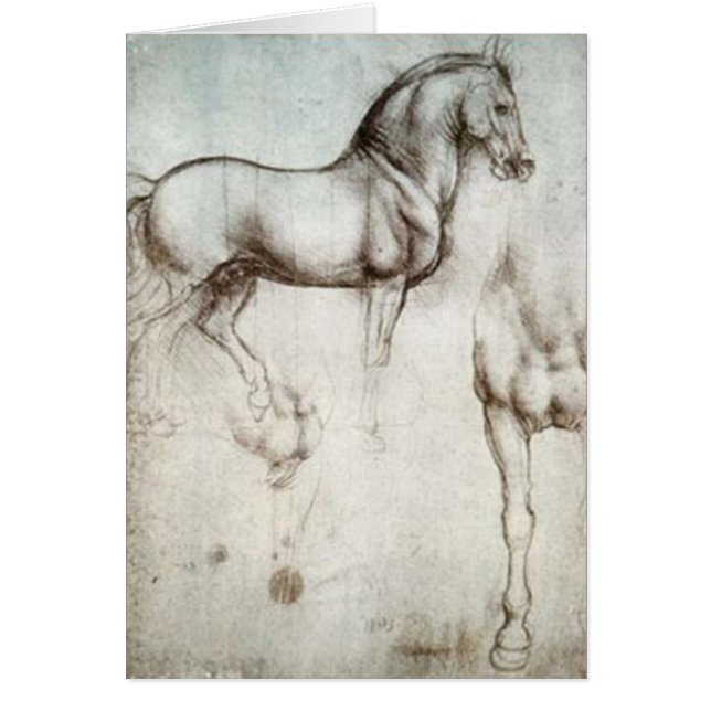 Cartão Esboço do cavalo (Frente)