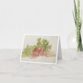 Cartão Esboço original em aquarela