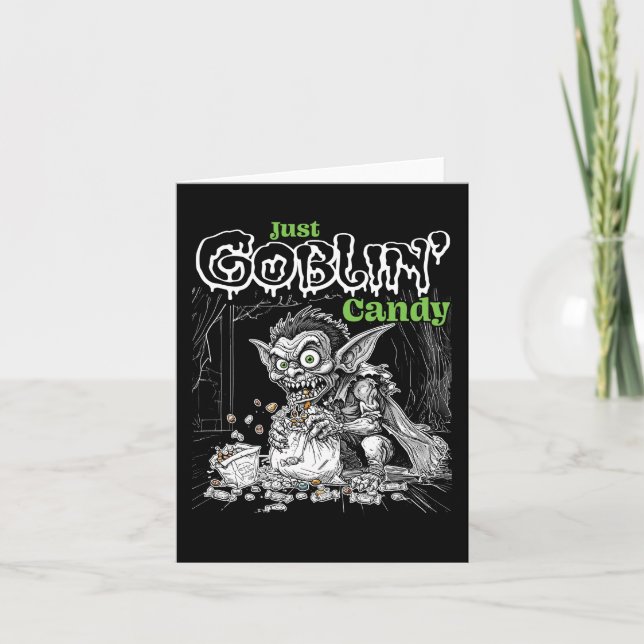 Cartão Esboço Só Goblin' Doces Para Itens Mais Escuros (Frente)