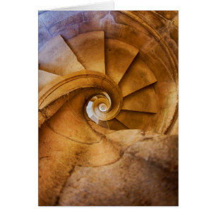 Cartão Escadaria em espiral descendente, Portugal