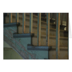 Cartão Escadas de Madeira Verde Antiga
