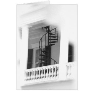 Cartão Escadas espirais exteriores