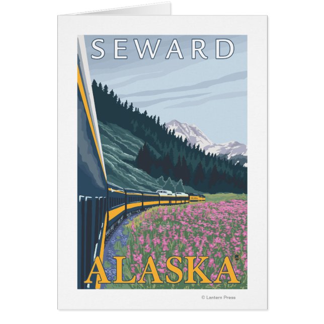 Cartão Escala de Ferrovia do Alasca - Seward, Alasca (Frente)