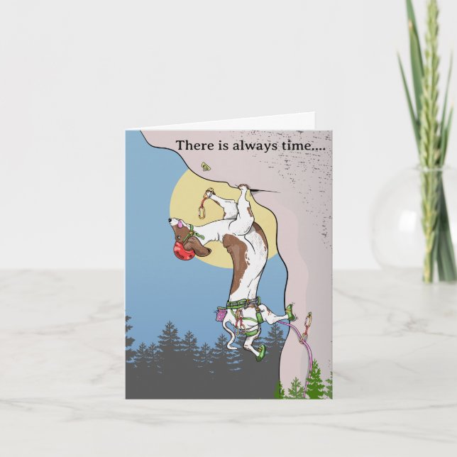 Cartão Escalada de rocha de cão Dachshund (Frente)