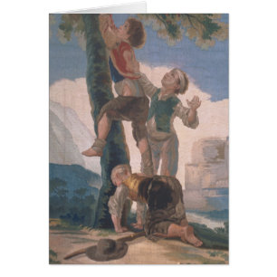 Cartão Escalada dos meninos de Francisco Jose de Goya y