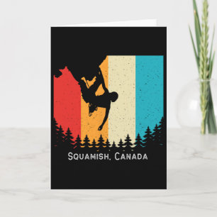Cartão Escalada em rocha vintage Squamish, Canadá Boulder