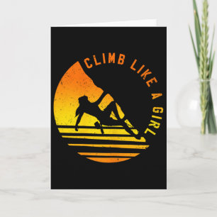 Cartão Escalada - Escalar Como Uma Garota Bouldering Esca