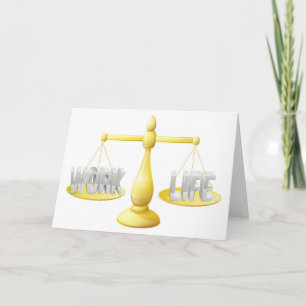 Cartão Escalas de equilíbrio de vida profissional