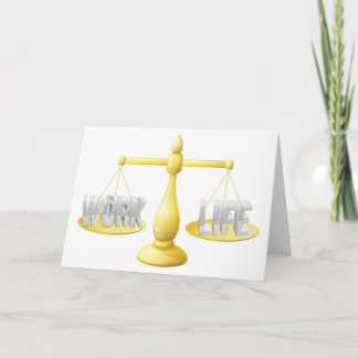 Cartão Escalas de equilíbrio de vida profissional