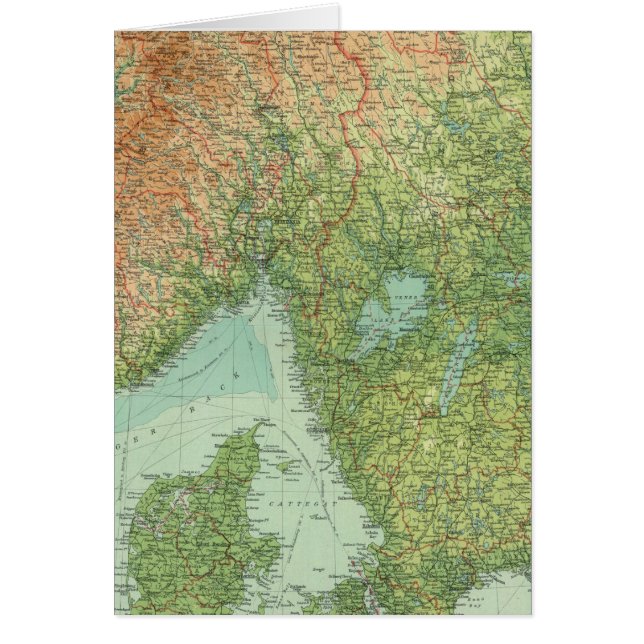 Cartão Escandinávia do Sul e Dinamarca (Frente)