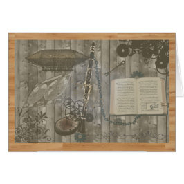 Cartão Escapade de Steampunk do clarinete