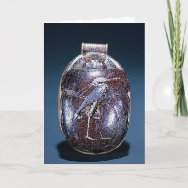 Cartão Escaravelho com garça-real, do túmulo de (Frente)