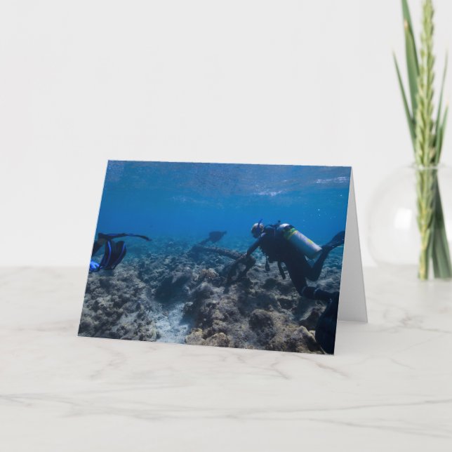 Cartão Escavação do mergulho autónomo (Frente)
