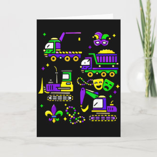 Cartão Escavadeira de brinquedo de jardim de infância par