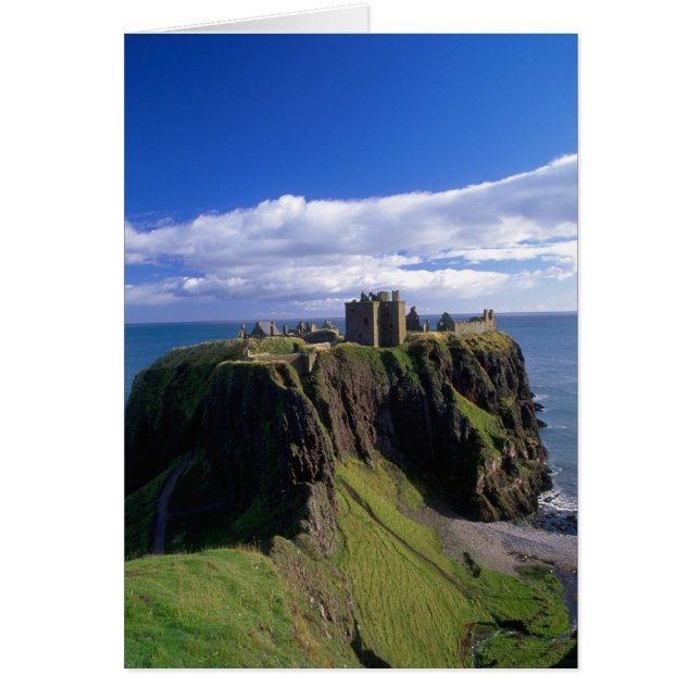 Cartão Escócia, Aberdeen. Castelo de Dunnotar. (Frente)