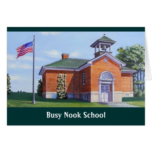 Cartão Escola Busy Nook (Frente horizontal)
