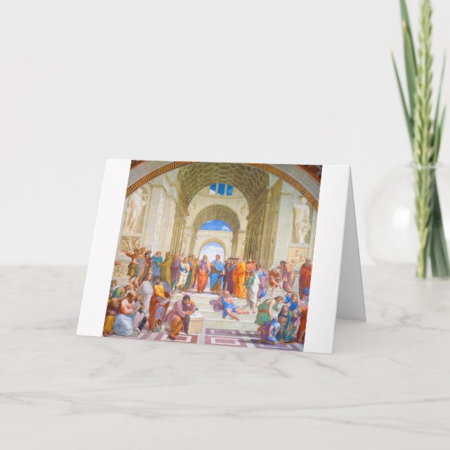Cartão Escola de Atenas, Raphael, 1509-1510 (Frente)
