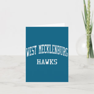 Cartão Escola de ensino médio West Mecklenburg Charlotte