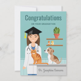 Cartão Escola Veterinária Parabéns pela Formatura