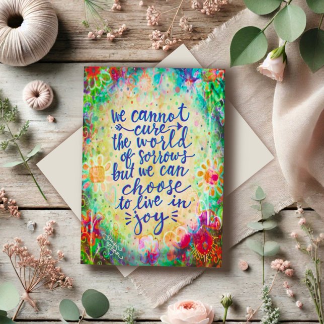Cartão "Escolher viver com alegria" Inspirividade (Criador carregado)