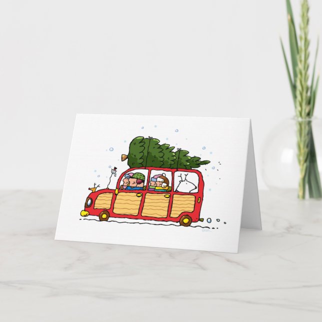 Cartão Escolhido da Árvore de Natal da Família! (Frente)