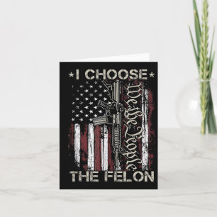 Cartão Escolho O Felon Funny Trump 2024