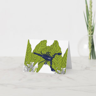 Cartão Escorpião da floresta azul