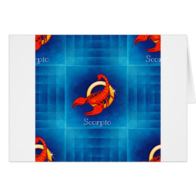 Cartão escorpião horóscopo (Frente Horizontal)