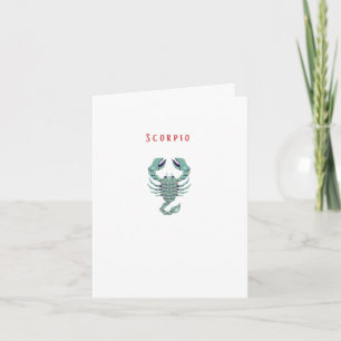 Cartão Escorpião Rosa, zodíaco, signo do zodíaco